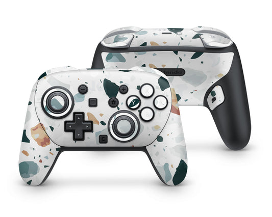 Lux Skins Nintendo Switch 2 Pro Controller Ice TerrazzoSkins - Pattern Marble Skin