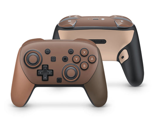 Lux Skins Nintendo Switch 2 Pro Controller Caramel MochaSkins - Solid Colours Colour Blocking Skin