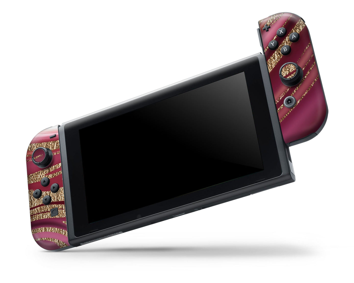 Lux Skins Nintendo Switch OLED Royal Golden Pink Nintendo logo Skins - Pattern Skin