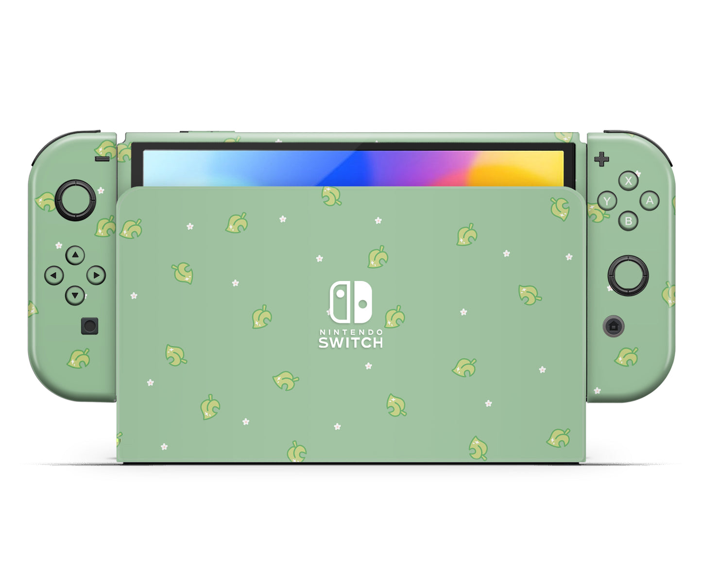 Animal Crossing Leaf Nintendo Switch OLED Skin