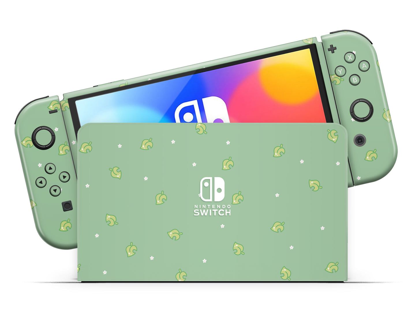 Animal Crossing Leaf Nintendo Switch OLED Skin
