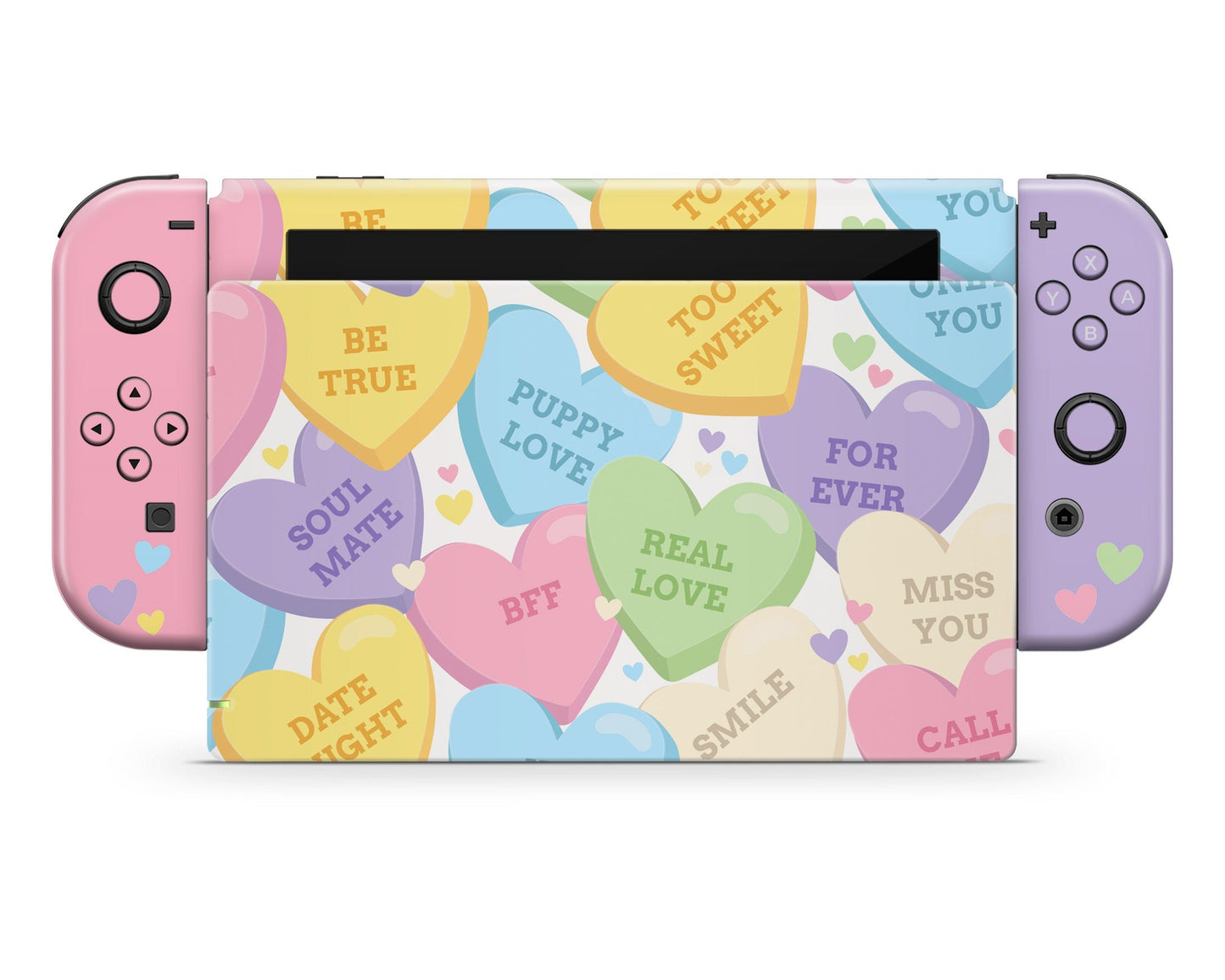 Lux Skins Nintendo Switch Sweetheart Candy Conversation Hearts Full Set Skins - Art Skin