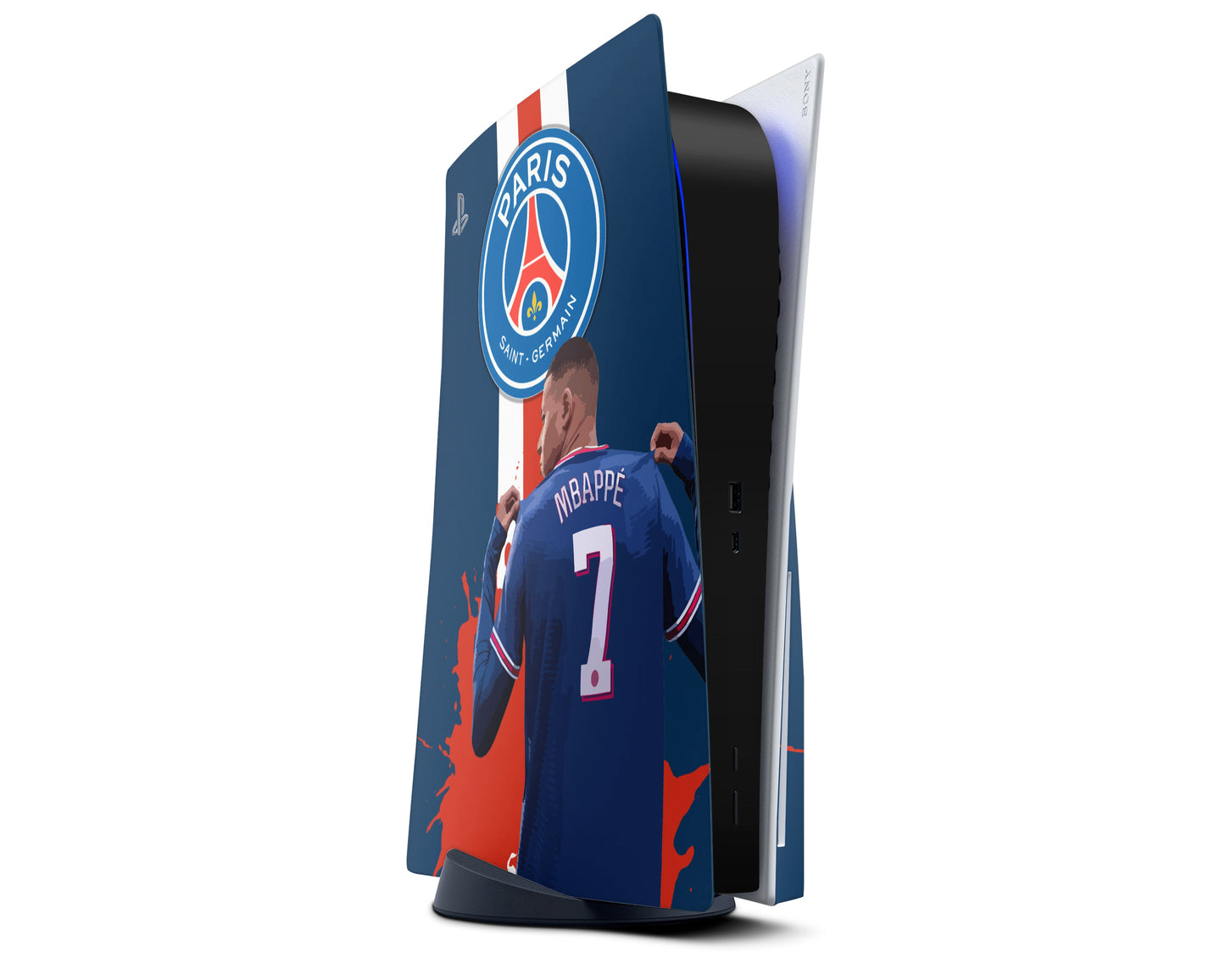 Lux Skins PS5 Paris Saint-Germain Kylian Mbappĩ PS5 Skins - Sports Soccer Skin