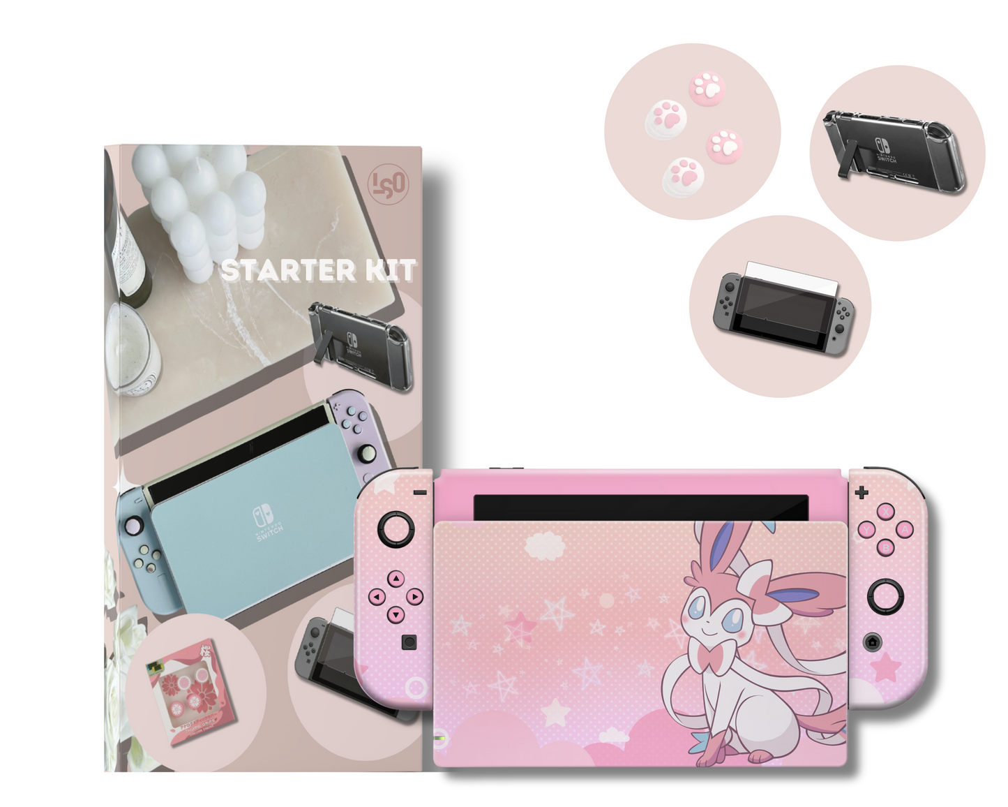 Pokemon Sylveon Nintendo Switch Skin Value Gift Set