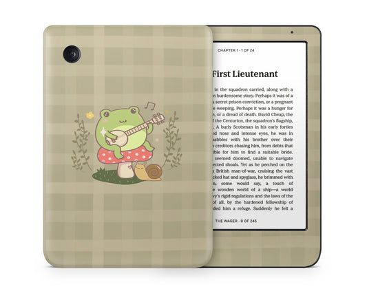 Lux Skins Kobo Green Frog Mushroom Cottagecore Kobo Clara Colour Skins - Art Animals Skin