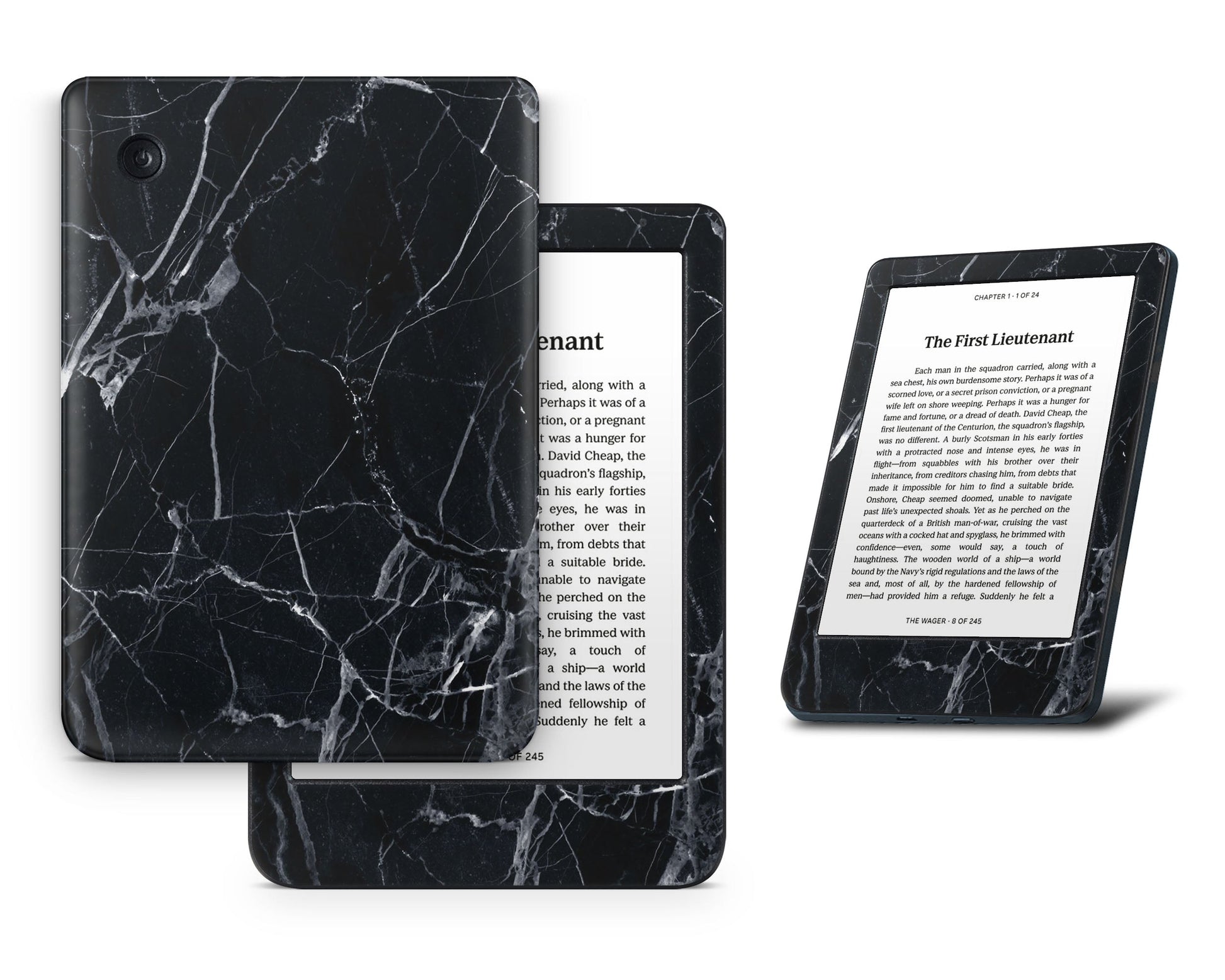 Lux Skins Kobo Black Marble Kobo Clara BW Skins - Pattern Marble Skin