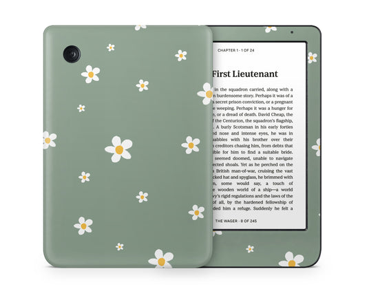 Lux Skins Kobo Green Daisy Kobo Clara Colour Skins - Art Floral Skin