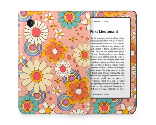 Lux Skins Kobo 70s Hippie Boho Floral Kobo Clara Colour Skins - Art Floral Skin