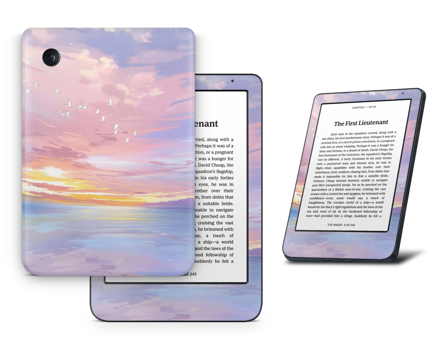 Lux Skins Kobo Bora Bora Sunset Kobo Clara BW Skins - Art Clouds Skin