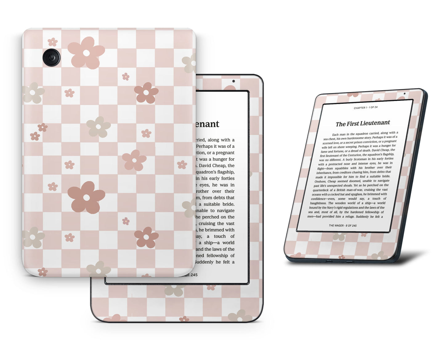 Lux Skins Kobo Ceramic Rose Danish Pastel Kobo Clara BW Skins - Art Floral Skin