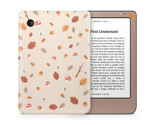 Lux Skins Kobo Cute Mushroom Leaves Kobo Clara Colour Skins - Art Floral Skin