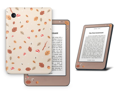 Lux Skins Kobo Cute Mushroom Leaves Kobo Clara BW Skins - Art Floral Skin