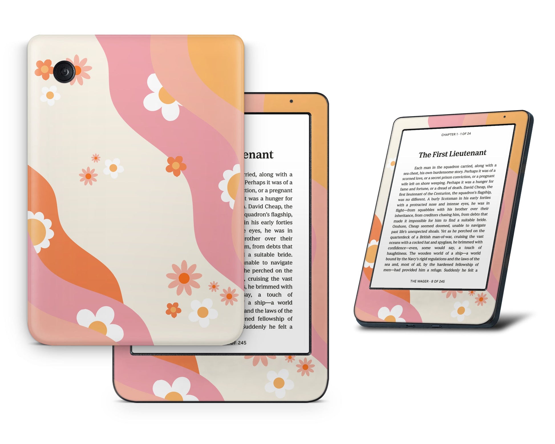 Lux Skins Kobo Abstract Boho Hippie Floral Kobo Clara BW Skins - Art Floral Skin