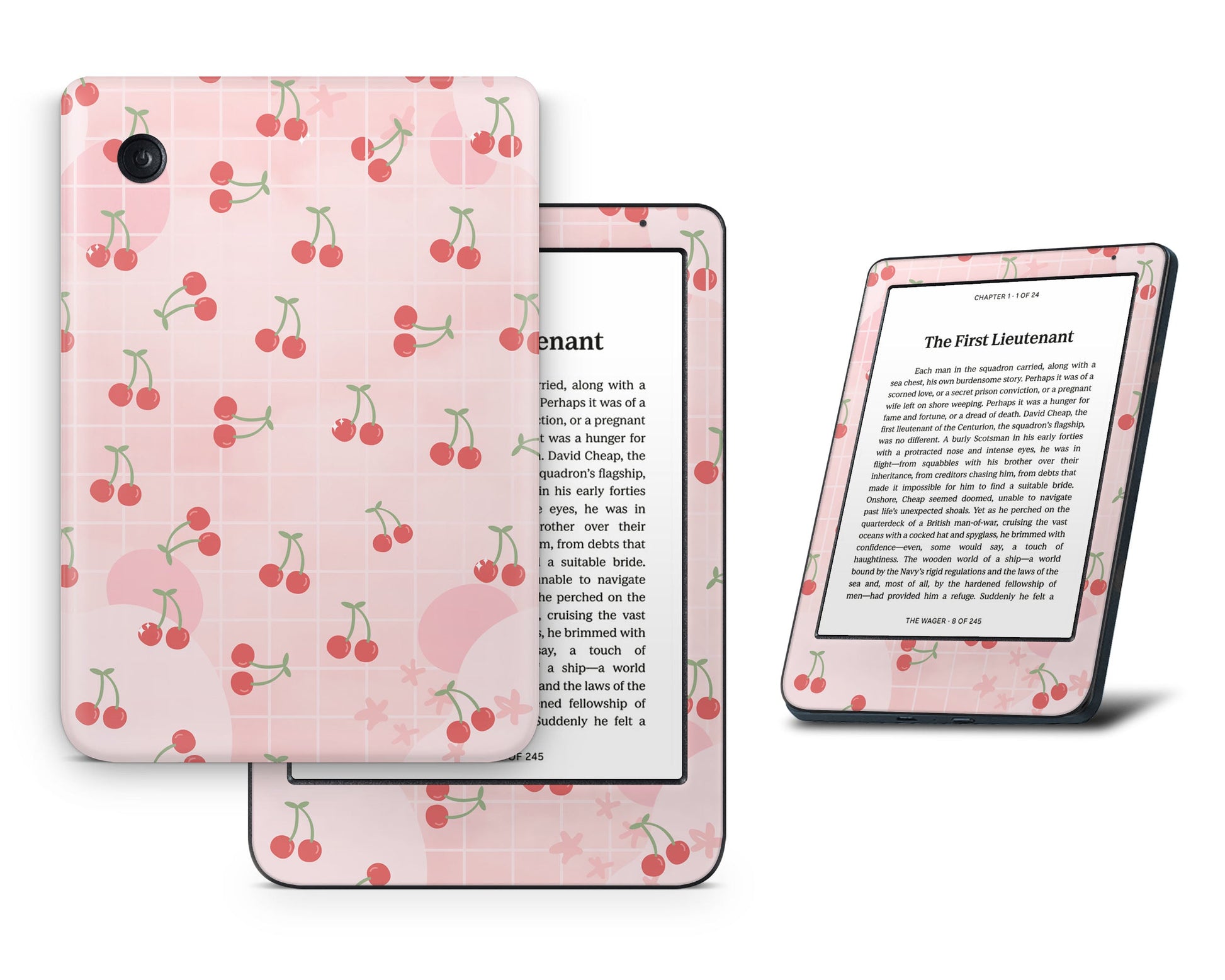 Lux Skins Kobo Cute Cherry Pattern Kobo Clara BW Skins - Pattern Fruits Skin