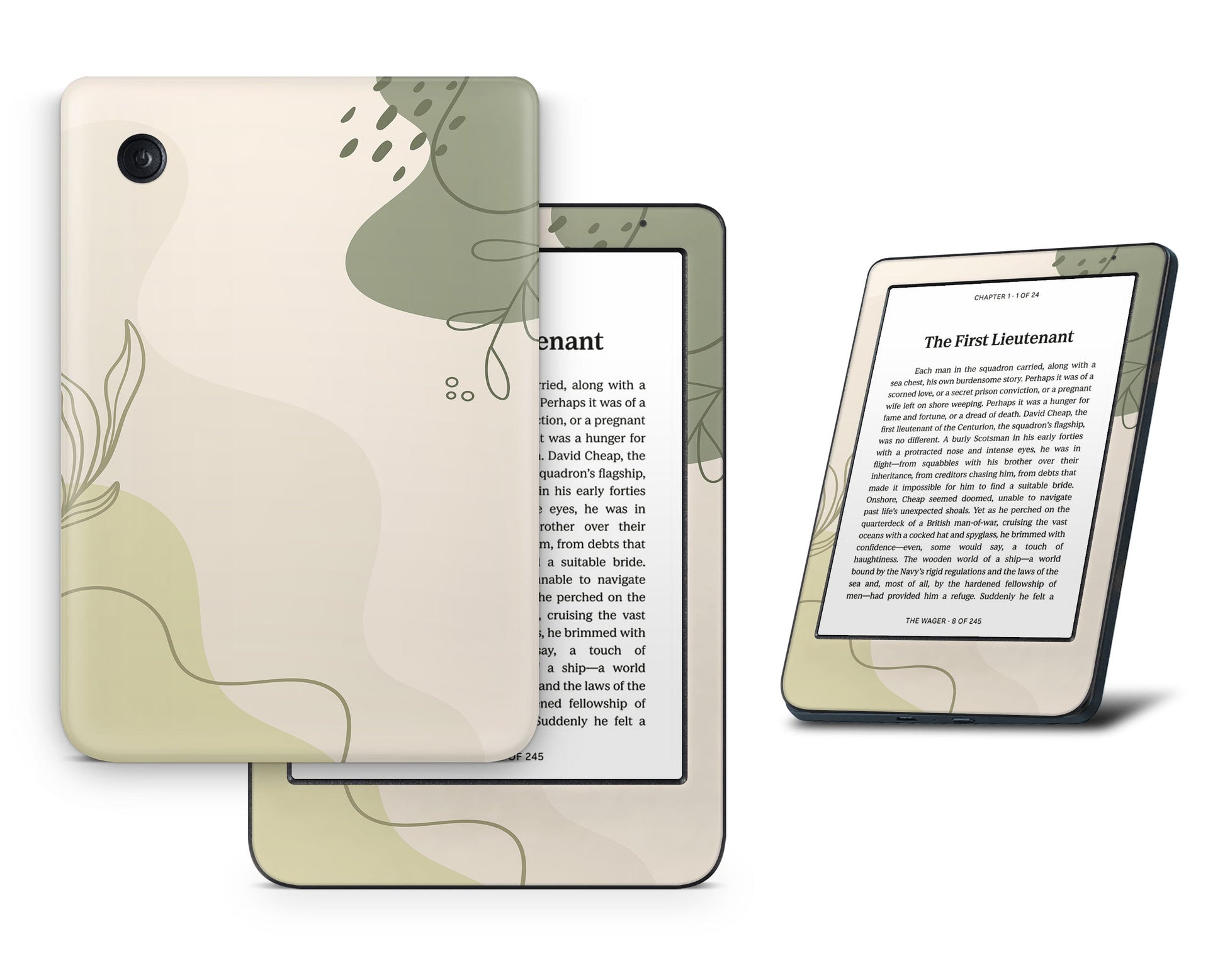 Lux Skins Kobo Abstract Soft Sage Green Kobo Clara BW Skins - Pattern Abstract Skin