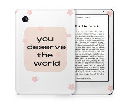 Lux Skins Kobo You Deserve The World Kobo Clara Colour Skins - Meme Quotes Skin