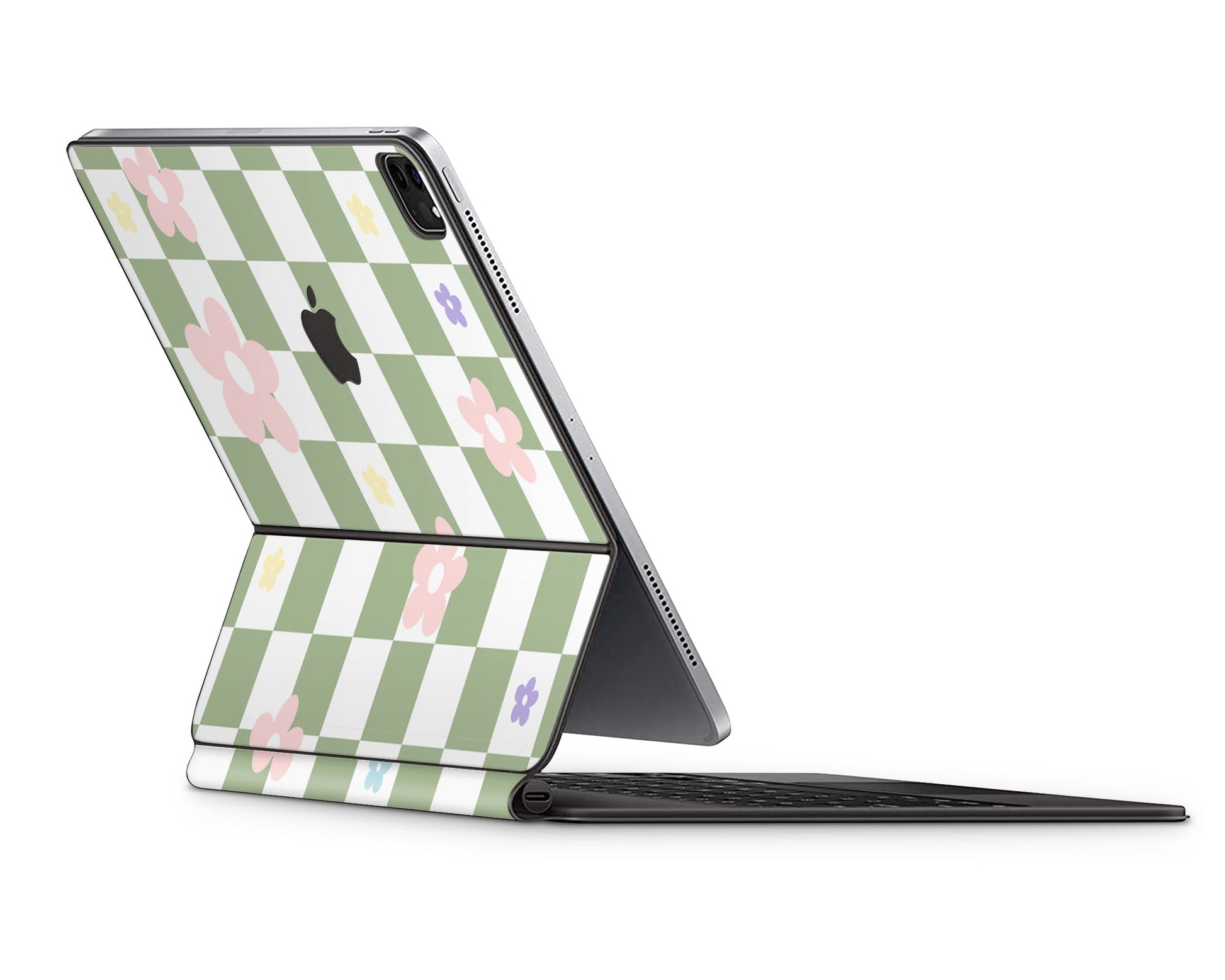 Lux Skins Magic Keyboard Danish Pastel Flower Green iPad Pro 11" (M4) Skins - Art Floral Skin