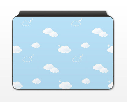 Lux Skins Magic Keyboard Cute Blue Clouds iPad Pro 12.9" (Gen 3-6) Skins - Art Clouds Skin