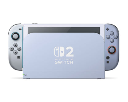Lux Skins Nintendo Switch 2 Winter Wonderland Hearts logo Skins - Solid Colours Colour Blocking Skin