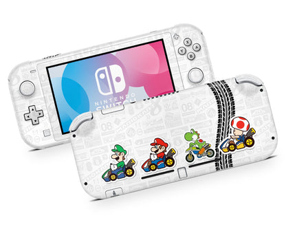 Lux Skins Nintendo Switch Lite Mario Kart Full Set +Tempered Glass Skins - Pop culture Mario Skin