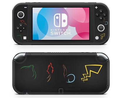 Lux Skins Nintendo Switch Lite Pokemon Minimalist Starter Full Set Skins - Pop culture Pokemon Skin