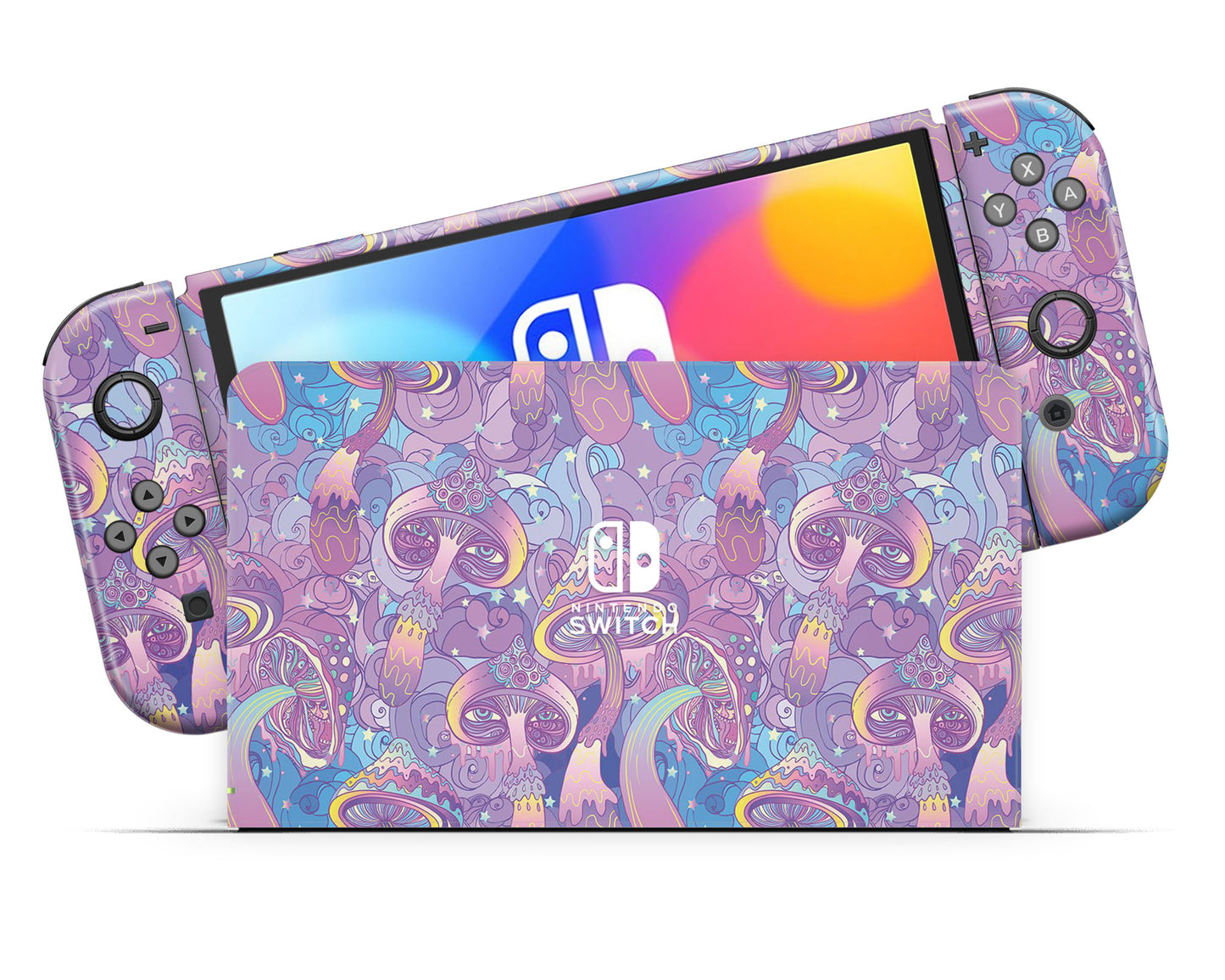 Psychedelic Mushroom Nintendo Switch OLED Skin