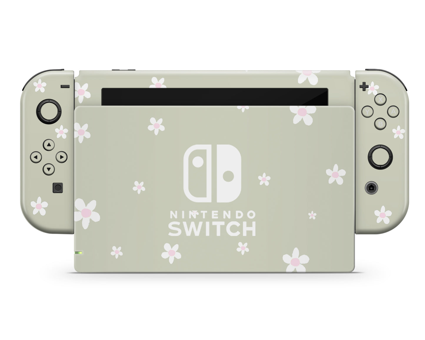 Matcha Daisy Nintendo Switch OLED Skin