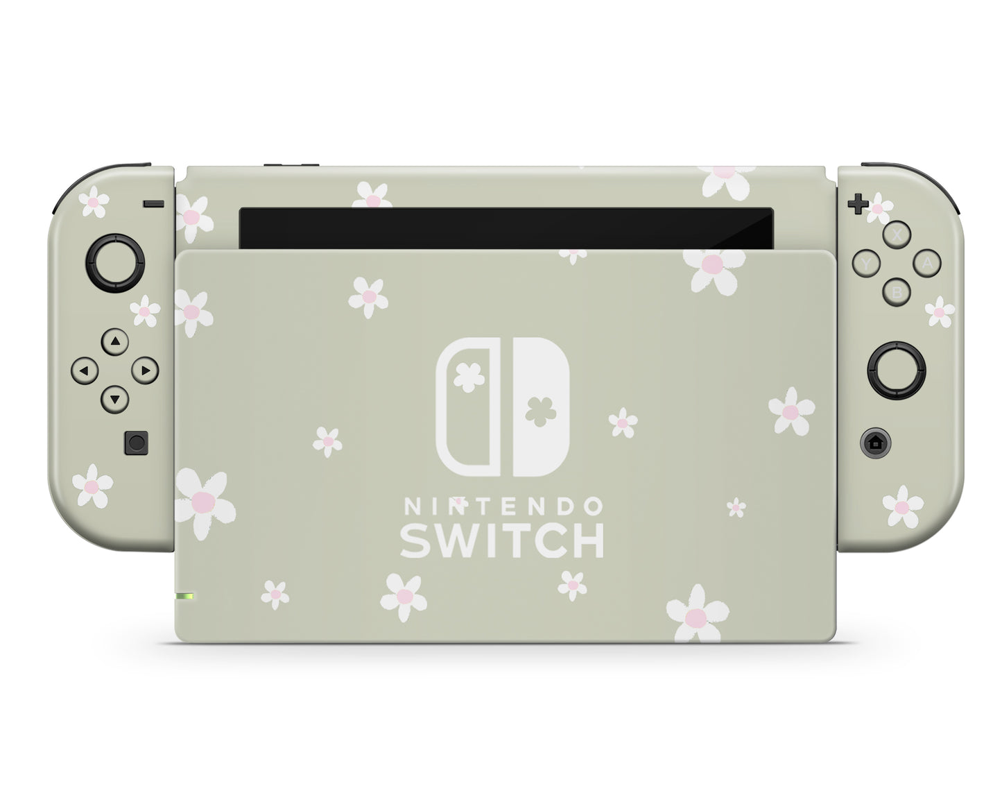 Matcha Daisy Nintendo Switch OLED Skin