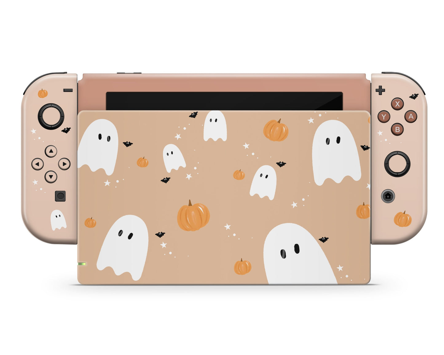 Halloween Ghost Pattern Nintendo Switch OLED Skin