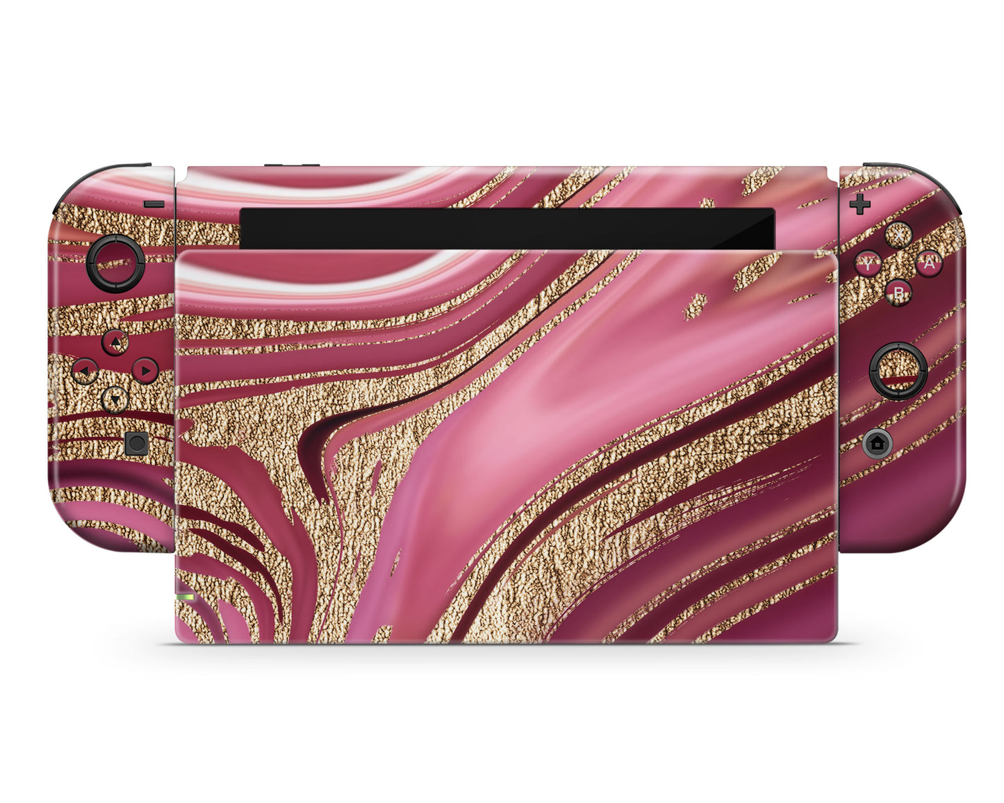 Royal Golden Pink Nintendo Switch Skin