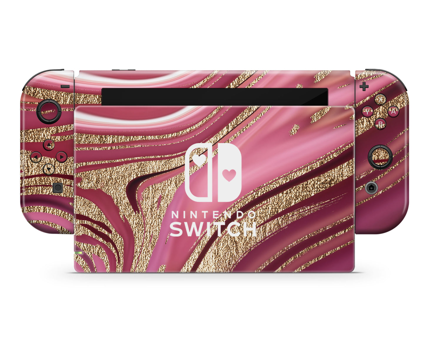 Royal Golden Pink Nintendo Switch Skin