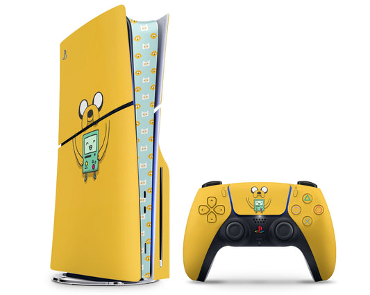 Lux Skins PS5 Slim Adventure Time Jake the Dog PS5 Slim Skins - Pop culture Adventure Time Skin