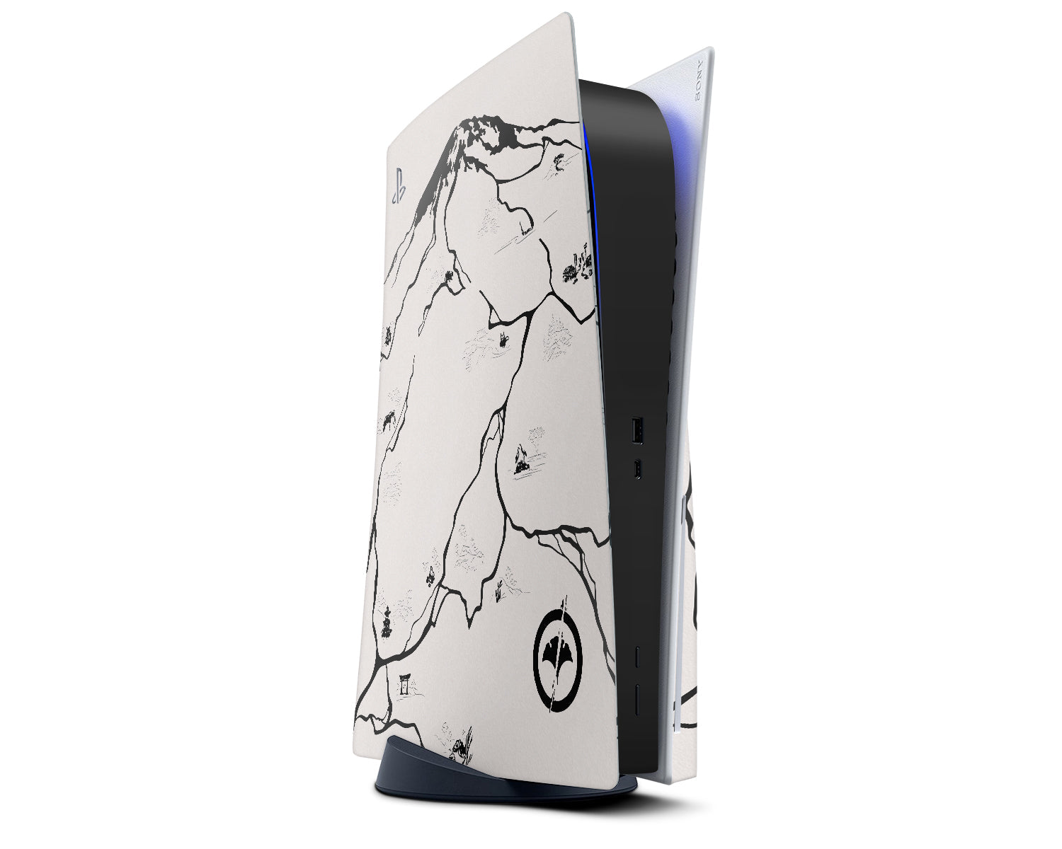Lux Skins PS5 Ghost of Yotei Black Limited Edition Inspired PS5 Skins - Pop culture Ghost of Yotei Skin