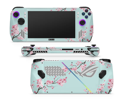 Lux Skins ROG Ally Teal Cherry Blossom ASUS ROG Ally Skins - Art Floral Skin