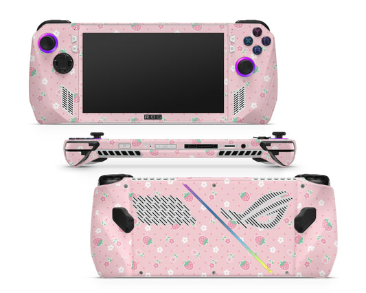 Lux Skins ROG Ally Kawaii Strawberry Daisy ASUS ROG Ally Skins - Art Floral Skin