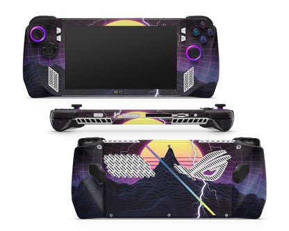 Lux Skins ROG Ally Retrowave Synthwave ASUS ROG Ally Skins - Pop culture Retro Skin