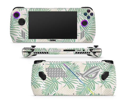 Lux Skins ROG Ally Tropical Palm Leaf Sage Green ASUS ROG Ally Skins - Art Floral Skin