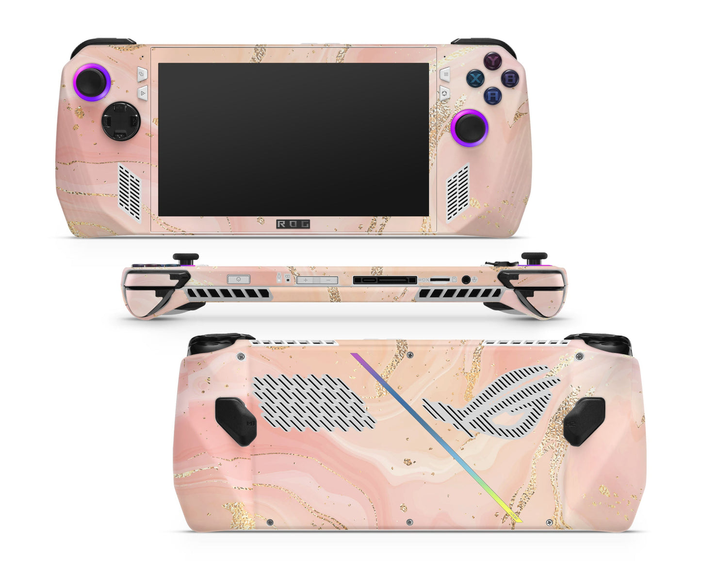 Lux Skins ROG Ally Ethereal Peach Pink Marble ASUS ROG Ally Skins - Pattern Marble Skin