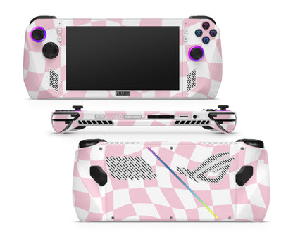 Lux Skins ROG Ally Pink Checkered Pattern ASUS ROG Ally Skins - Art Artwork Skin