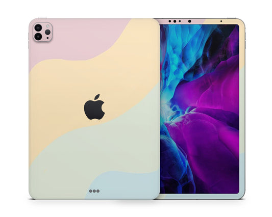 Lux Skins iPad Retro Rainbow Waves iPad Pro 12.9" Gen 5 Skins - Solid Colours Colour Blocking Skin