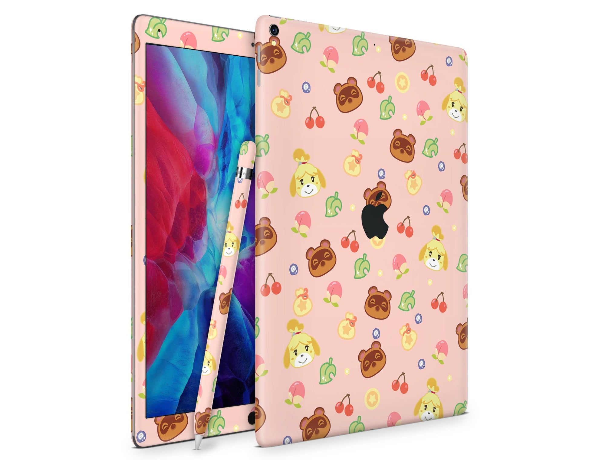 Lux Skins iPad Cute Animal Crossing Pattern iPad Pro 12.9" Gen 5 Skins - Pop culture Animal Crossing Skin