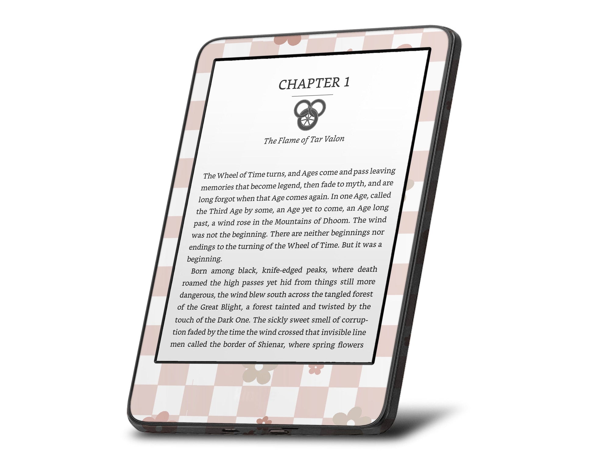 Lux Skins Kindle Ceramic Rose Danish Pastel Kindle Gen 10 Skins - Art Floral Skin
