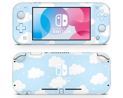 Soft Blue Clouds Nintendo Switch Lite Skin