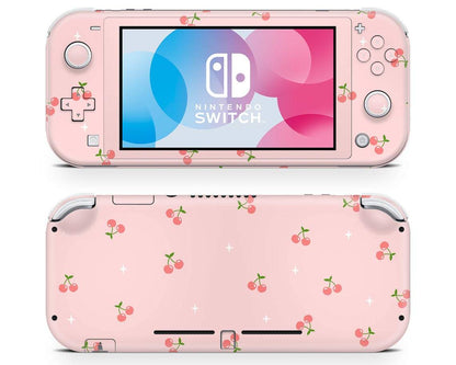 Lux Skins Nintendo Switch Lite Cherry Soft Pink Pastel Classic no logo Skins - Pattern Fruits Skin