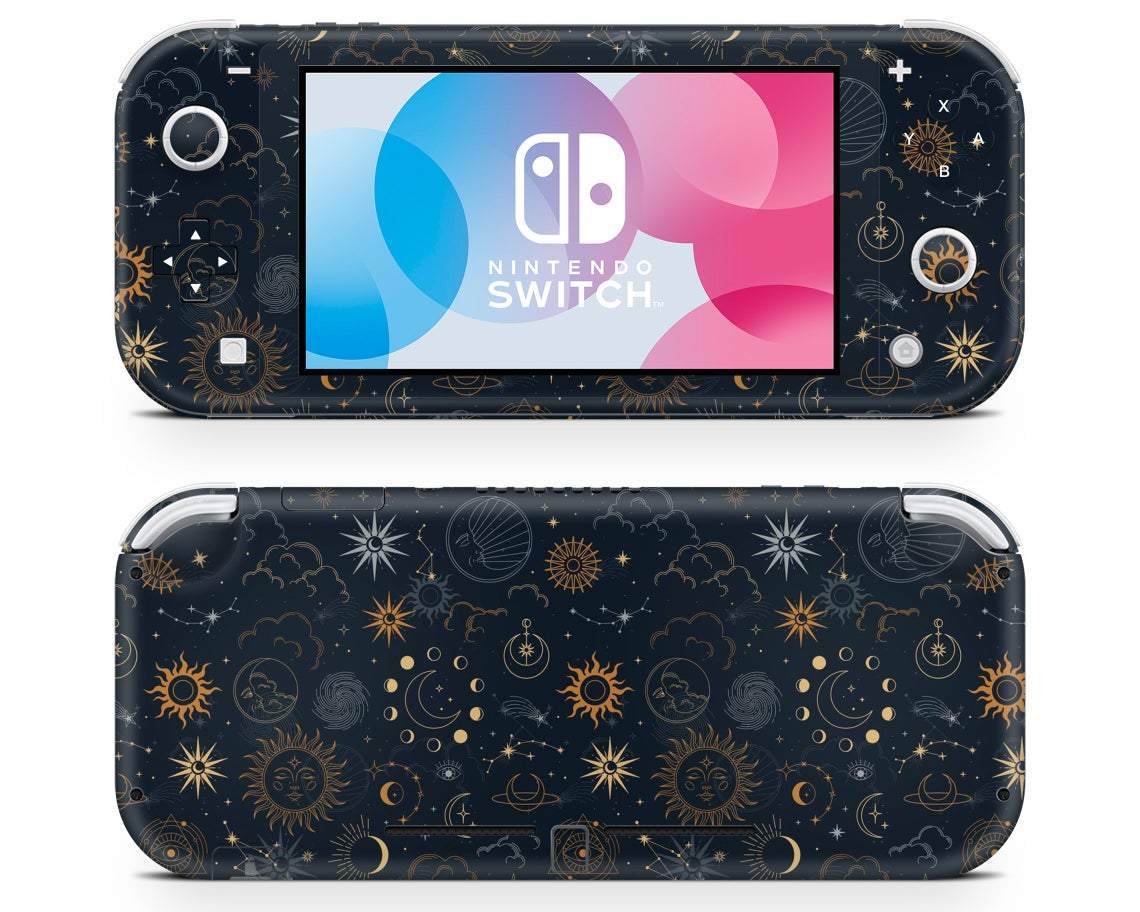 Lux Skins Nintendo Switch Lite Constellation Stargazing Night Sky Full Set Skins - Pattern Galaxy Skin