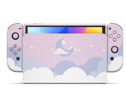 Lux Skins Nintendo Switch OLED Dreamy Pastel Clouds Classic no logo Skins - Art Clouds Skin