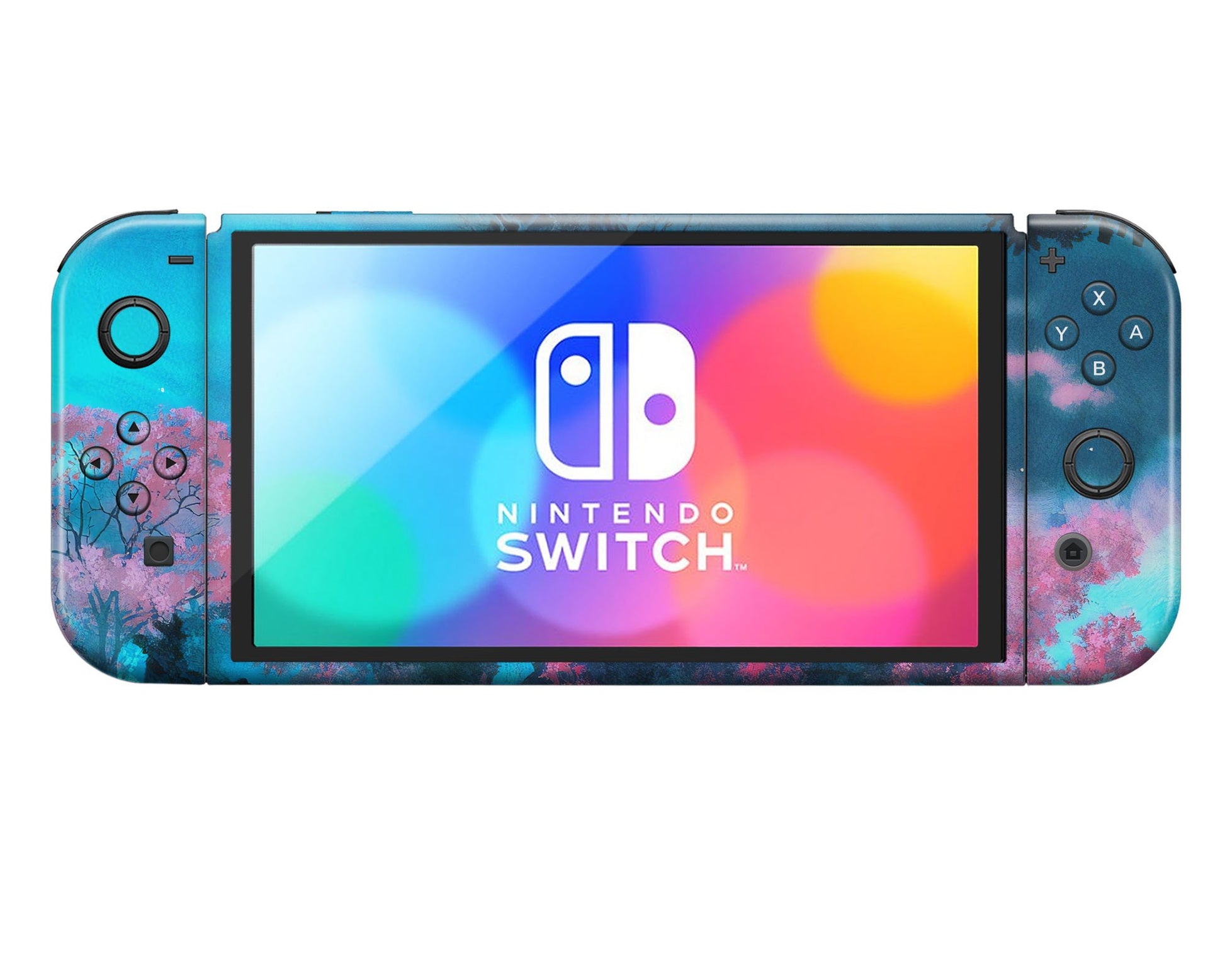 Lux Skins Nintendo Switch OLED Teal Dragon Full Set Skins - Art Animals Skin