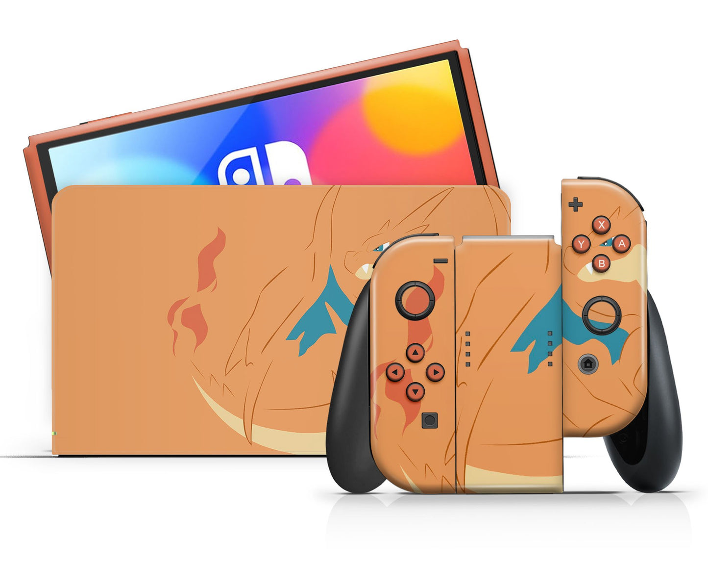 Lux Skins Nintendo Switch OLED Pokemon Charizard Minimalist Classic no logo Skins - Pop culture Pokemon Skin