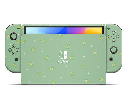 Animal Crossing Leaf Nintendo Switch OLED Skin
