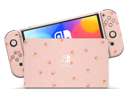 Animal Crossing Peach Nintendo Switch OLED Skin